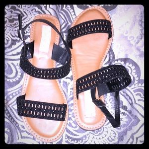 Black Studded Sandals